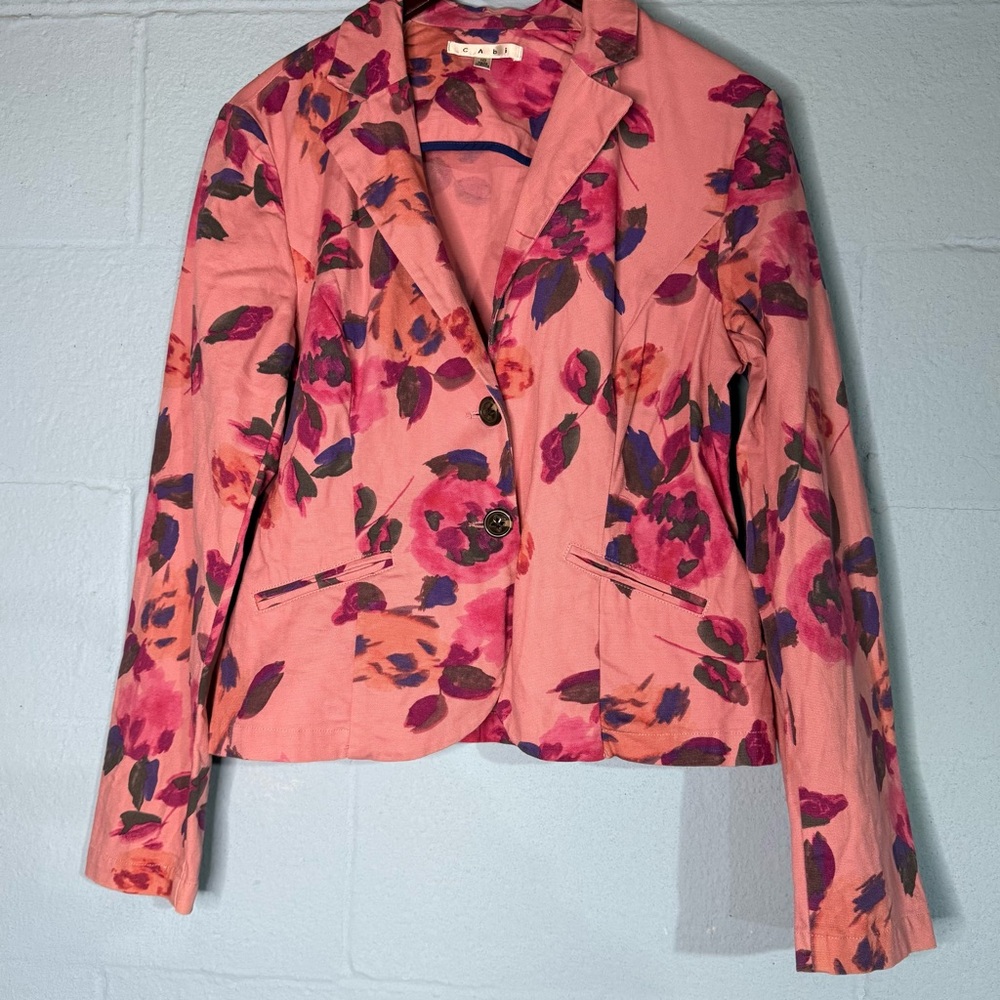 CAbi Pink Floral Blazer